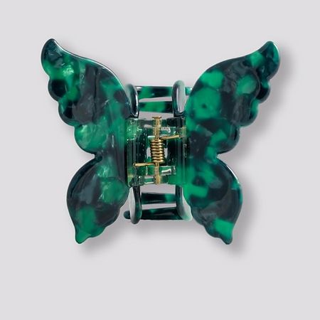 Заколка для волос ASSORO Краб для волос Бабочка Малахит камни малахит бирюза