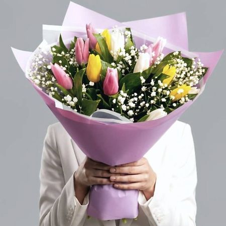 Букет живых цветов ВОРНИКОВ - БУКЕТЫ VORNIKOV BOUQUETS Букет нежный микс