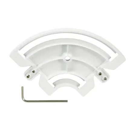 Соединитель поворотный для карниза двухрядный KREAFORTA Pro универсальный металл цвет белый