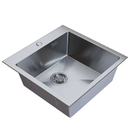 Мойка для кухни Mixline Pro 50х50х20 см врезная с сифоном сталь сатин (547229) dqok кухонный смеситель из нержавеющей стали