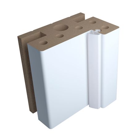 Коробка дверная AquaDoor телескопическая 60х40х2100 мм ПВХ белый универсальная (2,5 шт.) коробка дверная eldorf санторини белый пвх 2 стойки перекладина