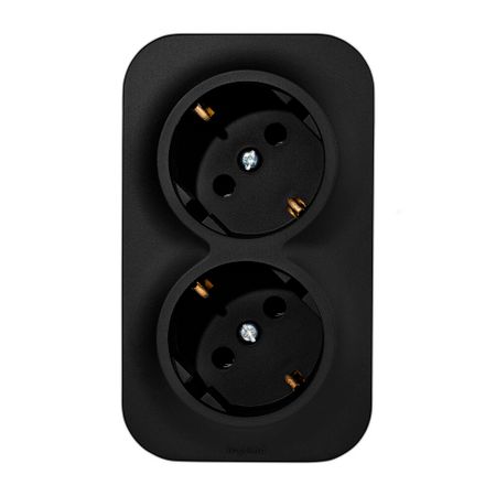 Розетка Legrand Quteo накладная черная (782470)