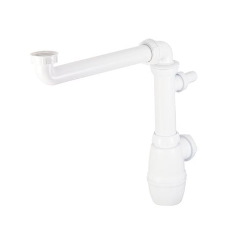 Сифон для раковины Wirquin 1 1/4х32 мм со смещением с соединением 40 мм без выпуска (30987130) сифон для раковины wirquin минор 1 1 4 х40мм без выпуска белый