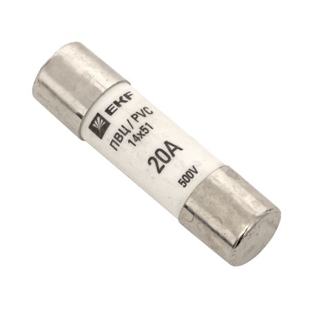 Вставка плавкая цилиндрическая EKF PROxima ПВЦ 20А 14х51 мм 500 В IP20 (10 шт.) (pvc-14х51-20) вставка плавкая цилиндрическая ekf proxima пвц 6а 10х38 мм 500 в ip20 20 шт pvc 10х38 6