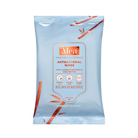 Салфетки для рук MEA Салфетки влажные антибактериальные с экстрактом камелии и маслом ши Moisturizing Essence