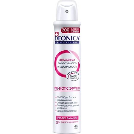 Дезодорант-спрей Deonica DEONICA Дезодорант женский Pre-Bioti эффект дезодорант спрей deonica pink rush 125 мл
