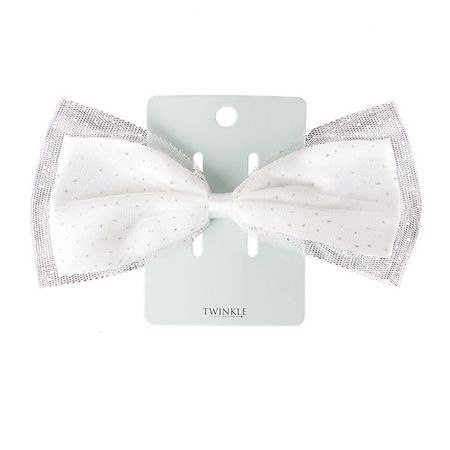 Заколка для волос TWINKLE Заколка для волос BACK TO SCHOOL, white-silver bow подходит для honda silver wing 400 600 fjs400 fjs600 аксессуары для мотоциклов передняя фара верхняя обтекатель