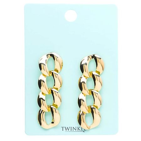 Серьги TWINKLE Серьги GOLDEN CHAIN BIG mystique mirage серьги double chain earrings