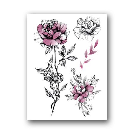 Тату TATTS Переводная тату 10*15см (для взрослых и детей)