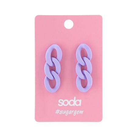 Серьги SODA Серьги PURPLE CHAIN #sugargem mystique mirage серьги double chain earrings