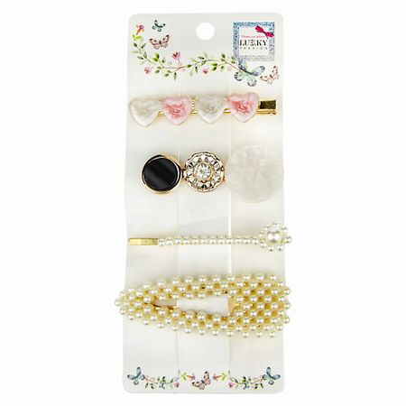Набор заколок для волос LUKKY Набор заколок Сердечки, жемчужины полимерные сердечки для украшений tsxjy