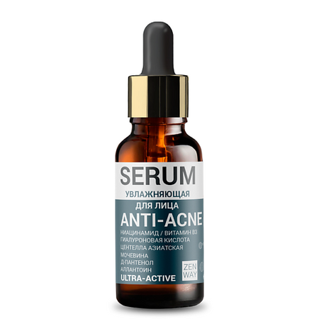 Сыворотка для лица ZENWAY Сыворотка для лица от прыщей и акне с ниацинамидом и гиалуроновой кислотой мультифункциональная ампульная сыворотка pretty skin с гиалуроновой кислотой и ниацинамидом 250 мл