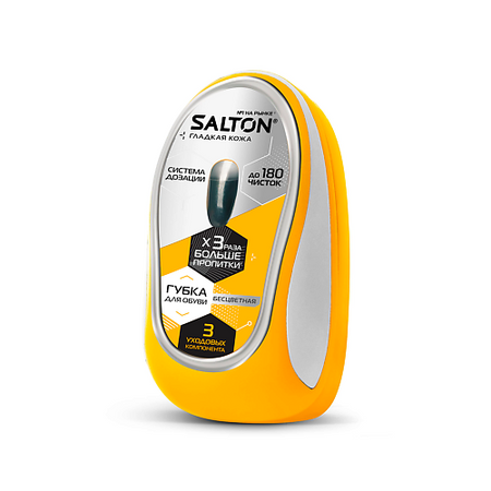 Губка для обуви SALTON Губка для гладкой кожи с дозатором губка для обуви dамаviк silicone   для гладкой