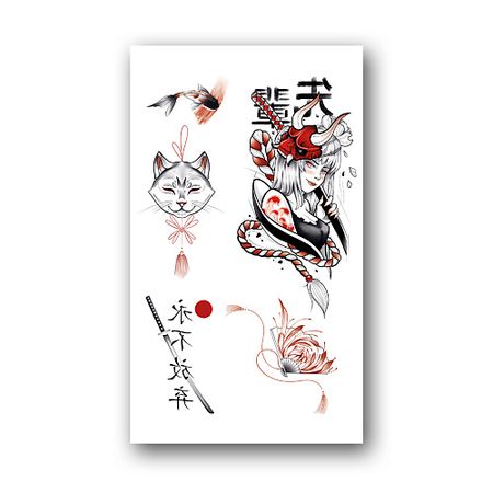 Тату TATTS Переводная тату 10*21см (для взрослых и детей)