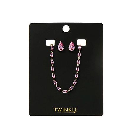 Набор бижутерии TWINKLE Набор: серьги и ожерелье Pink Enchantment христианское ожерелье с крестом htisok