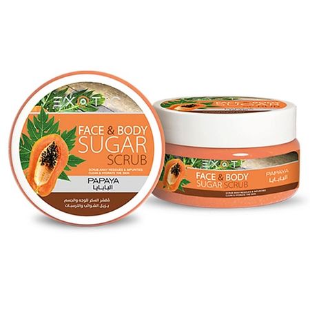 Скраб для тела EXOTICMOOD Сахарный скраб для лица и тела Papaya