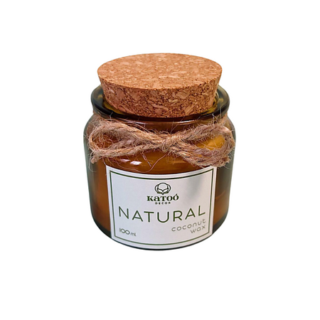 Свеча ароматическая KATOÓ DECO Свеча НАТУРАЛЬНАЯ без отдушки, без запаха