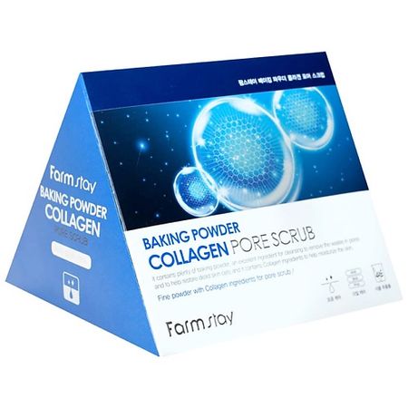Скраб для лица FARMSTAY Скраб для лица для очищения пор с содой и коллагеном Baking Powder Collagen Pore Scrub