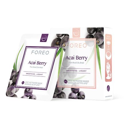 Маска для лица FOREO Тонизирующая маска для лица Acai Berry для UFO/UFO mini пудра для лица huda beauty пудра фиксирующая для лица baby bake mini easy bake