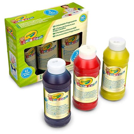 Краски CRAYOLA Смываемая краска для рисования пальцами Mini Kids Washable Finger Paint
