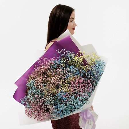 Букет живых цветов БУКЕТНАЯ ЛАВКА Радужный бриз радужный полицейский автомобиль шарик moonbiffy