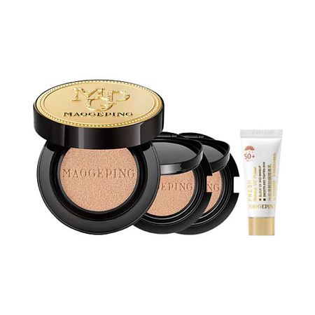Набор средств для лица MAOGEPING Набор Luxury Caviar Flawless Cushion + пробник солнцезащитного крема