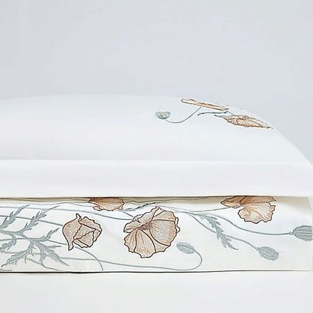 Комплект постельного белья ARYA HOME COLLECTION Постельное Белье Deluxia Сатин с Вышивкой 2 Сп. 200x220 Amarilla шифоновая занавеска tounw белая с очной вышивкой