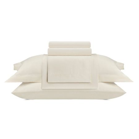 Комплект постельного белья ARYA HOME COLLECTION Постельное белье Arya из Oднотонного Сатина Семейное 160x220 Кремовый