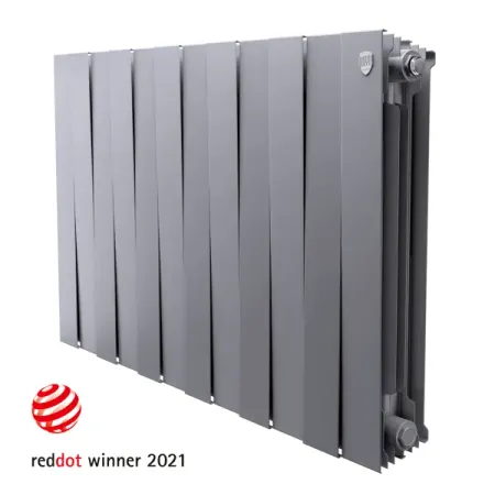 Радиатор секционный Royal Thermo Pianoforte 500/100 12 секций боковое подключение биметалл серый для royal enfield himalayan 450 himalayan 450 аксессуары защита радиатора решетка охлаждающая крышка защита