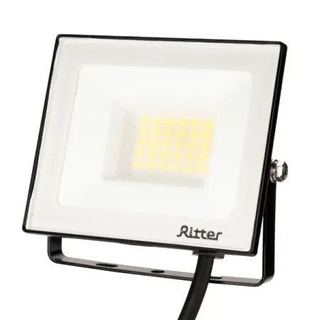 Прожектор светодиодный уличный Ritter Profi 53416 1 30 Вт 3000 Лм 180-240В нейтральный белый свет 4000К IP65 черный прожектор светодиодный ritter profi 230в 30вт 6500к 3000лм ip65