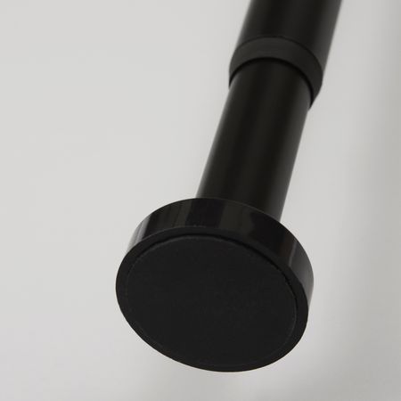 Телескопический карниз для ванной Wasserkraft Elbe черный 110-200 см карниз для ванной 110 200 см телескопический прямой алюминий