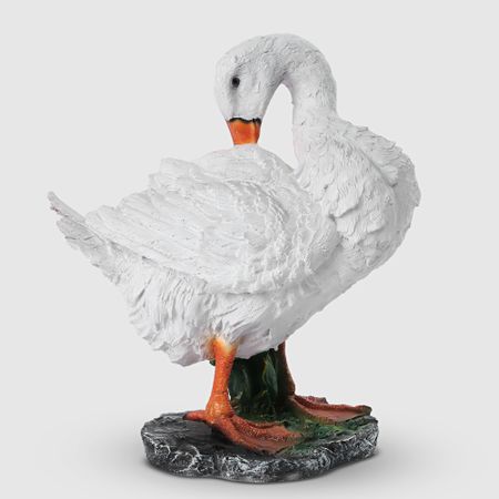 Фигура садовая Уточка чистит крыло Тпк полиформ для vw passat b6 3c 2005 2011 sedan брызговики брызговики грязеотталкивающее крыло брызговиков 2006 2007 2008 2009 2010 брызговиков