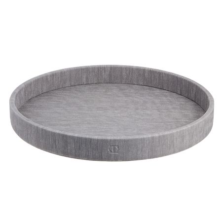 Поднос круглый Togas Грейс сер d-45