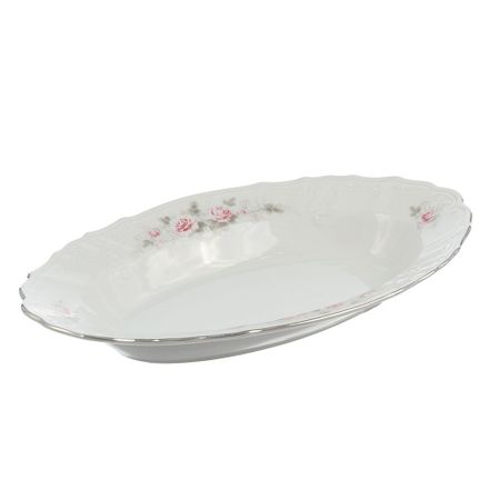 Блюдо овальное Thun Бледные розы 24 см
