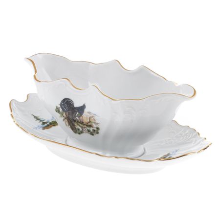 Соусник с подставкой 0,5 л; Thun1794 декор охотничьи сюжеты поднос прямоугольный thun1794 с ручками 23 см декор охотничьи сюжеты