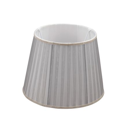 Абажур серая полоска , е27, h=260mm, d250xd340 mm, кольцо нижнее Vitaluce прозрачные 3 мм пластиковые абажур протекторы для светодиодов