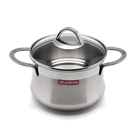 Кастрюля Silampos Emotion 2,2 л кухонная посуда для напитков из утолщенной нержавеющей стали для ресторанов большая емкость для супа сока кастрюля для воды