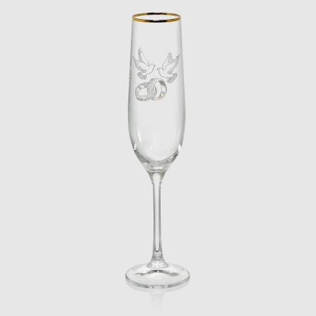 Набор бокалов для шампанского Bohemia Crystall Виола 190мл 2шт прозрачный