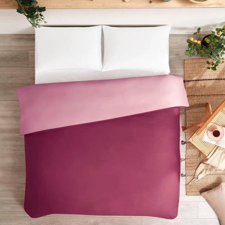 Пододеяльник Ozdilek евро сатин розовый-красный 200x220 см