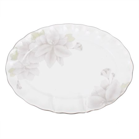 Блюдо Hatori 24 см бело-серый