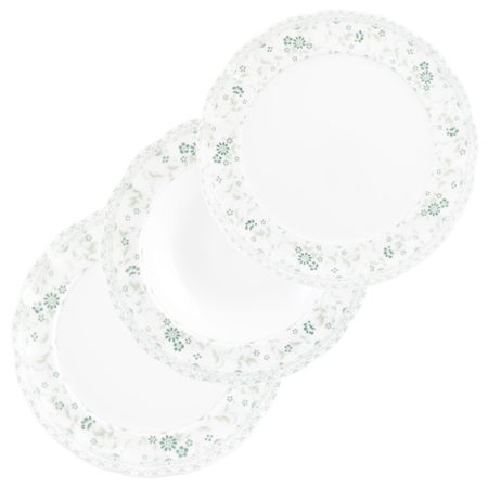 Набор тарелок Hatori Дэйзи грин 18 предметов 6 персон чашек кофейных hatori грин 150 мл 6 персон 12 предметов