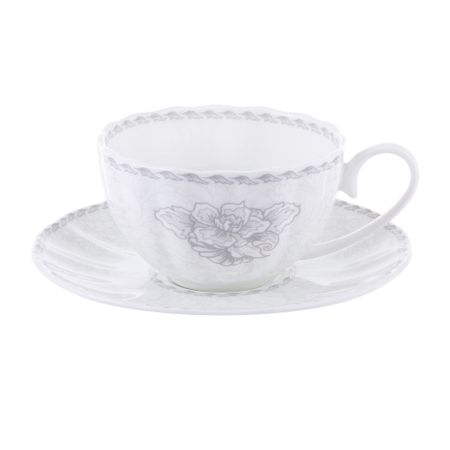 Набор 6/12 250 мл чашки чайные с блюдцами версаль Hatori 50 шт прозрачные нейлоновые чайные пакетики