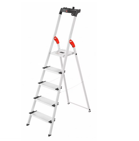 Стремянка алюминиевая Hailo L80 ComfortLine 5 широких ступеней 13см. стремянка  ная ugo loks 7 ступеней с лотком для инструментов