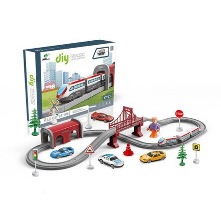 Дорога железная Junfa с ландшафтным дизайном (WB-00851) пластиковые деревья для модели железной дороги 1 25