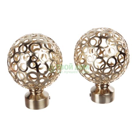 Наконечник Уют D16 Ост Шар Ажурный Латунь 2 шт