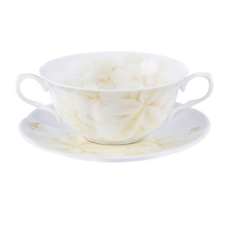 Бульонница с блюдцем Hatori Магнолия 370 мл бульонница узоры с ручкой 670 мл