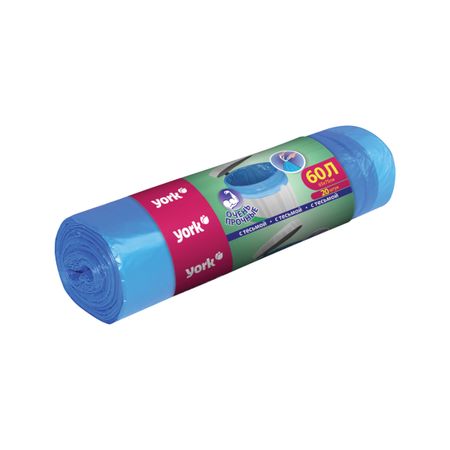 Мешки для мусора с тесьмой York 60л (20шт.)