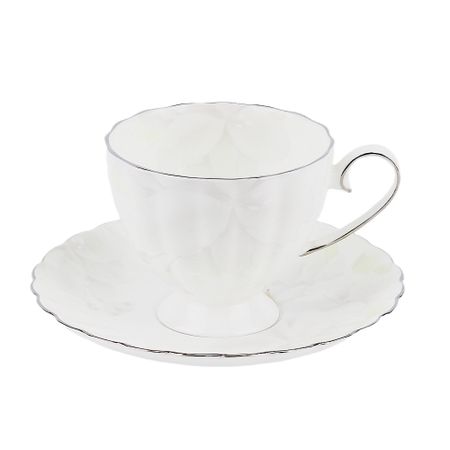 Набор чайный чашки и блюдца Hatori Магнолия Грэй12 шт 220 мл 2 шт кожаные подставки для чашки с водой противошумная подушка для honda civic accord fit city crv odyssey pilot jazz prelude insight