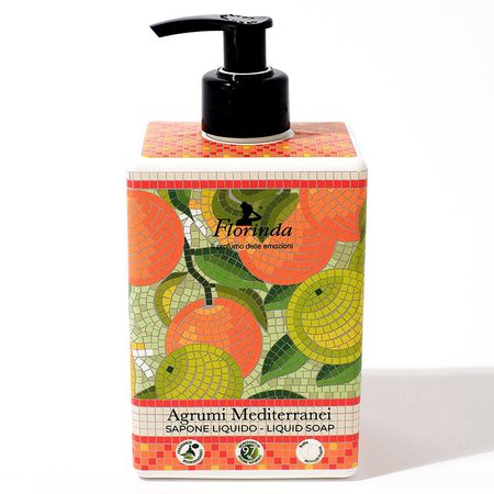 Мыло жидкое Florinda Средиземноморские цитрусы 500 мл мыло florinda изумрудный шелк италия 200 г