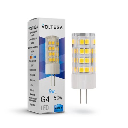 Светодиодная лампа Voltega Simple Capsule 5W 4000K G4 (7184)